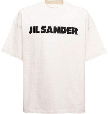JIL SANDER White Crewneck T-Shirt with Letter Print. J21GC0001-J45148-102 Order JIL SANDER White Crewneck T-Shirt with Letter Print. J21GC0001-J45148-102