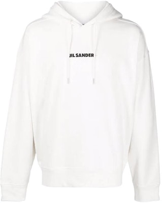 JIL SANDER White Hoodie with Logo Print Long Sleeves. JPUU707533-MU248608-102 Order JIL SANDER White Hoodie with Logo Print Long Sleeves. JPUU707533-MU248608-102
