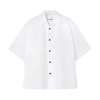 JIL SANDER White Short Sleeve Solid Color Polo Shirt. J47DL0145J45127100-WHITE