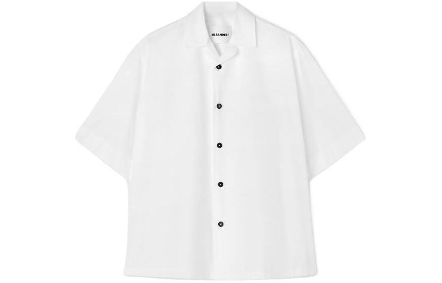 Order JIL SANDER Baju Polo Putih Lengan Pendek Warna Solid. J47DL0145J45127100-WHITE