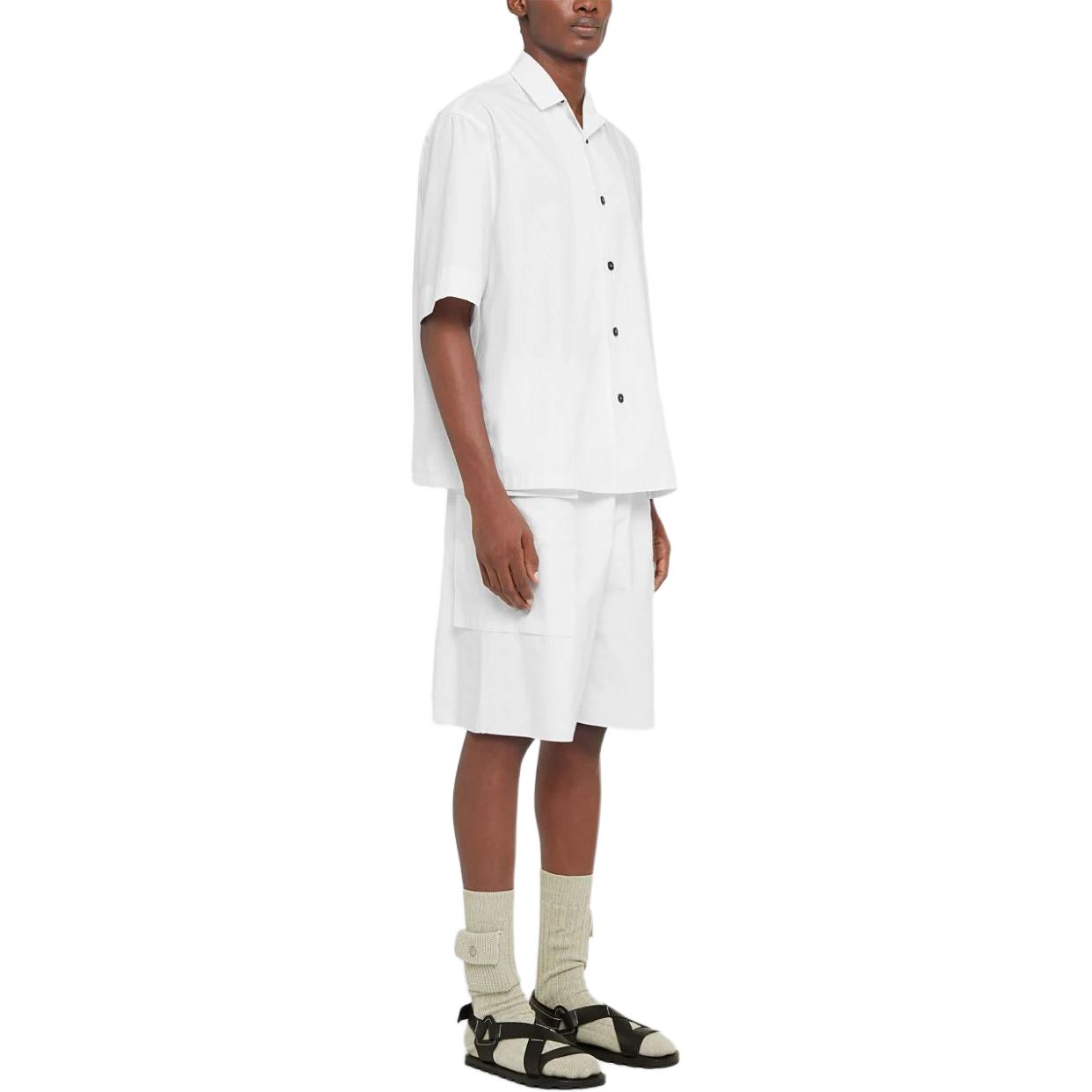 Shop JIL SANDER Baju Polo Putih Lengan Pendek Warna Solid. J47DL0145J45127100-WHITE