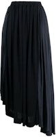 JIL SANDER Asymmetrical Pleated Low-Waist Casual Maxi Skirt Black J04MA0008J65016-401 JIL SANDER Asymmetrical Pleated Low-Waist Casual Maxi Skirt Black J04MA0008J65016-401