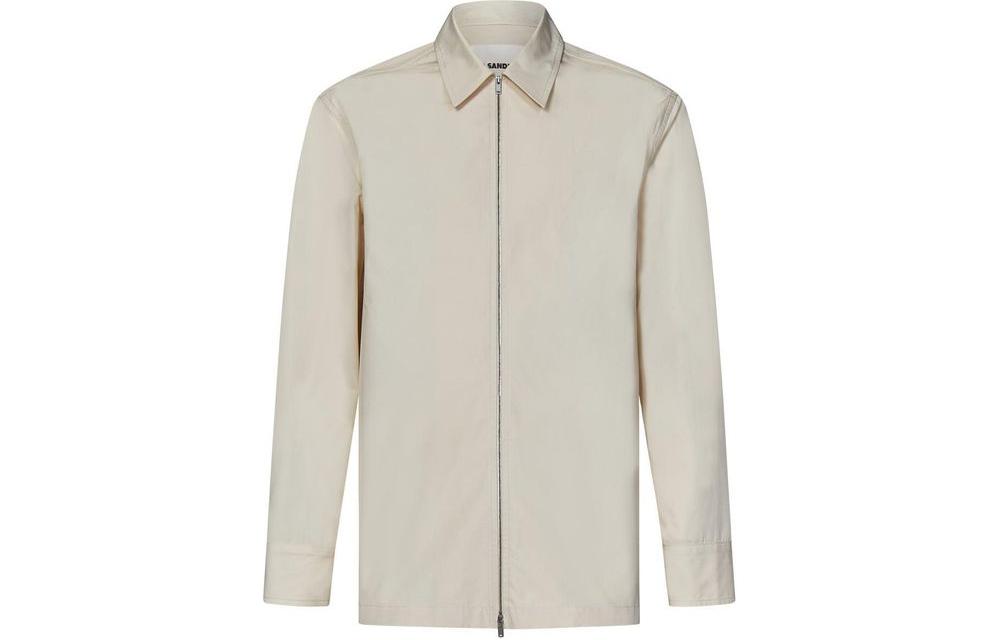 JIL SANDER Beige Solid Zip-Up Point Collar Long Sleeve Jacket J61DL0014J45002689