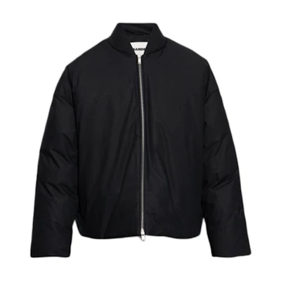 JIL SANDER Black Down Jacket with Solid Color and Relaxed Drop Shoulders J47AF0142J45039-400