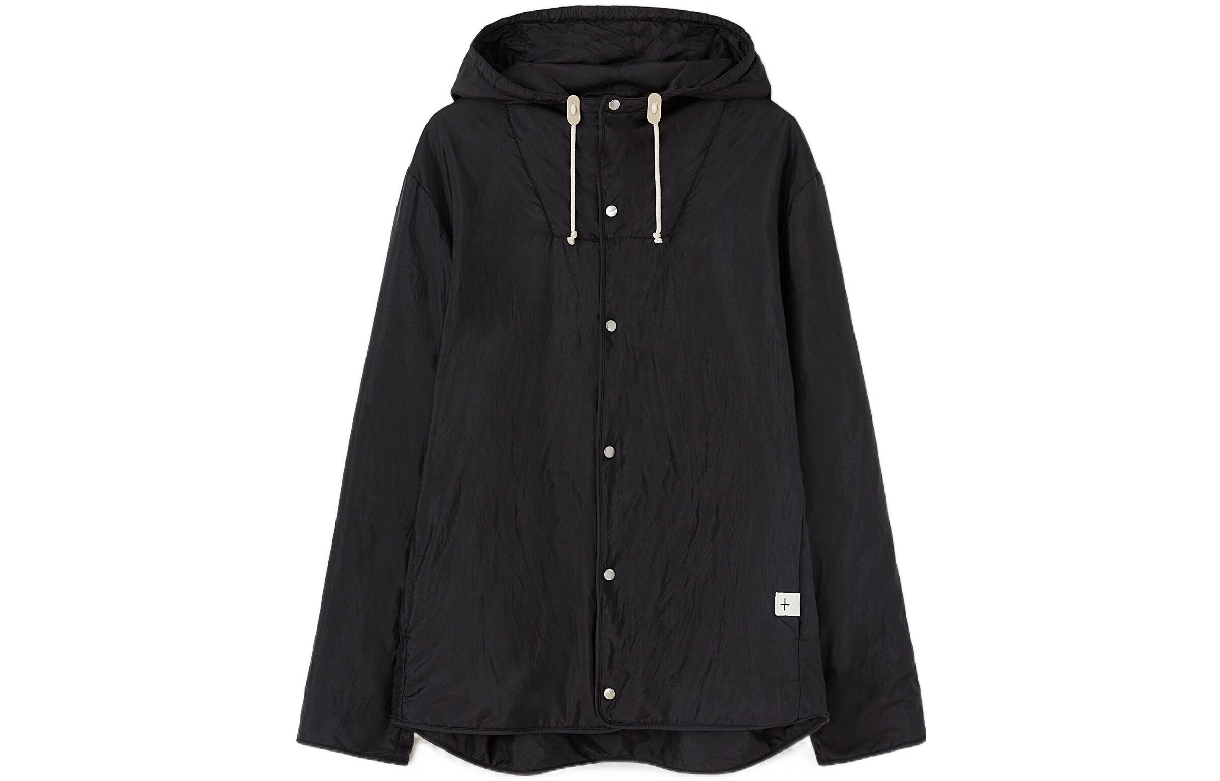 JIL SANDER Black Drawstring Shoulder Pad Jacket JPUU420477-MU470900A-001