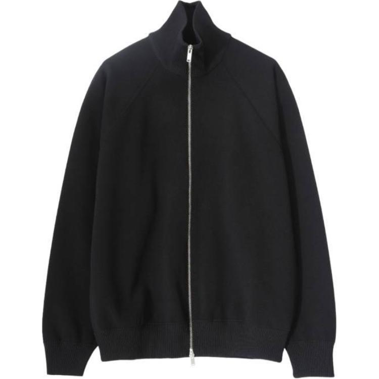 JIL SANDER Black Knit Zip-Up High-Collar Jacket J22HP002-1J18305-001