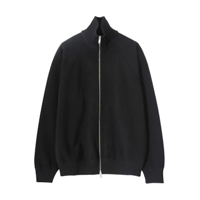 JIL SANDER Black Knit Zip-Up High-Collar Jacket J22HP002-1J18305-001