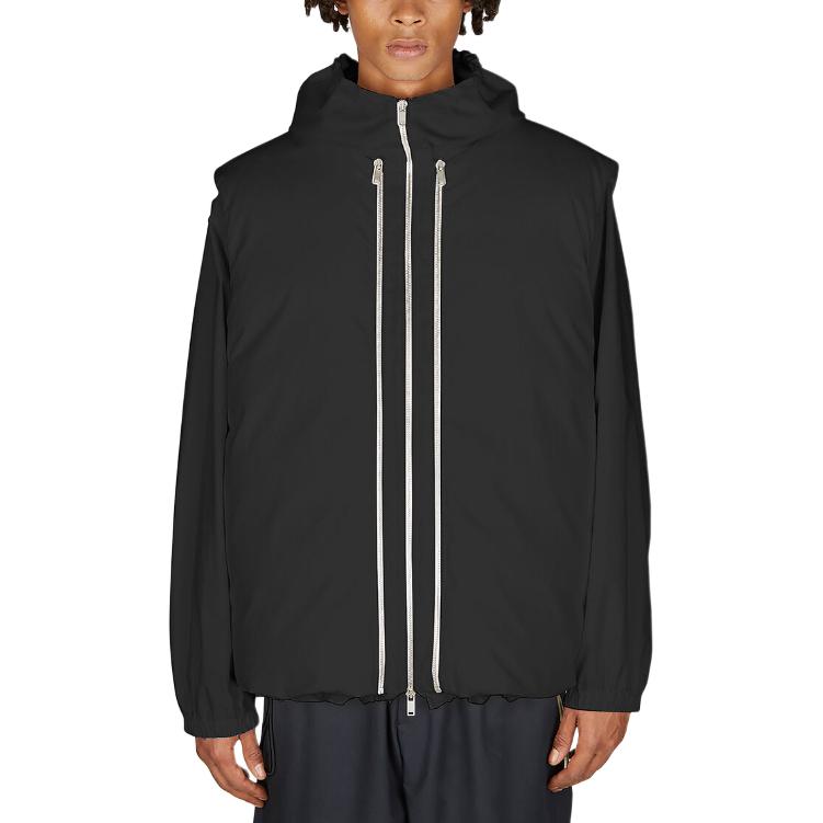 Jil Sander Black Slim-Fit Zip-Up Hooded Jacket J47AF011-7J45153-001