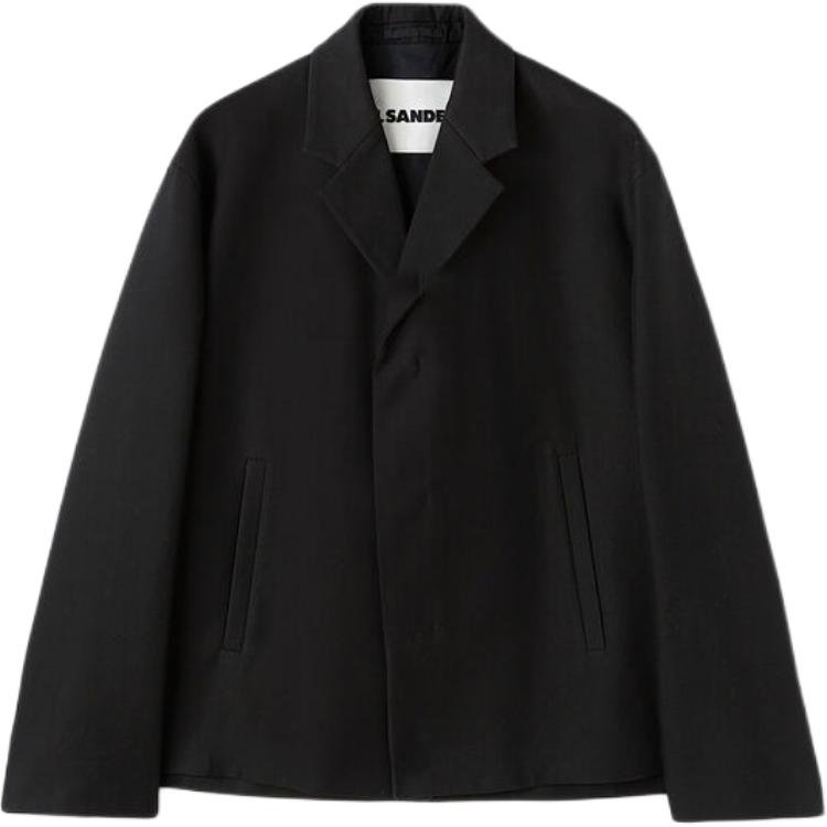 JIL SANDER Black Solid Color Single-Breasted Loose-Fit Jacket J22BN019-4J45078-001