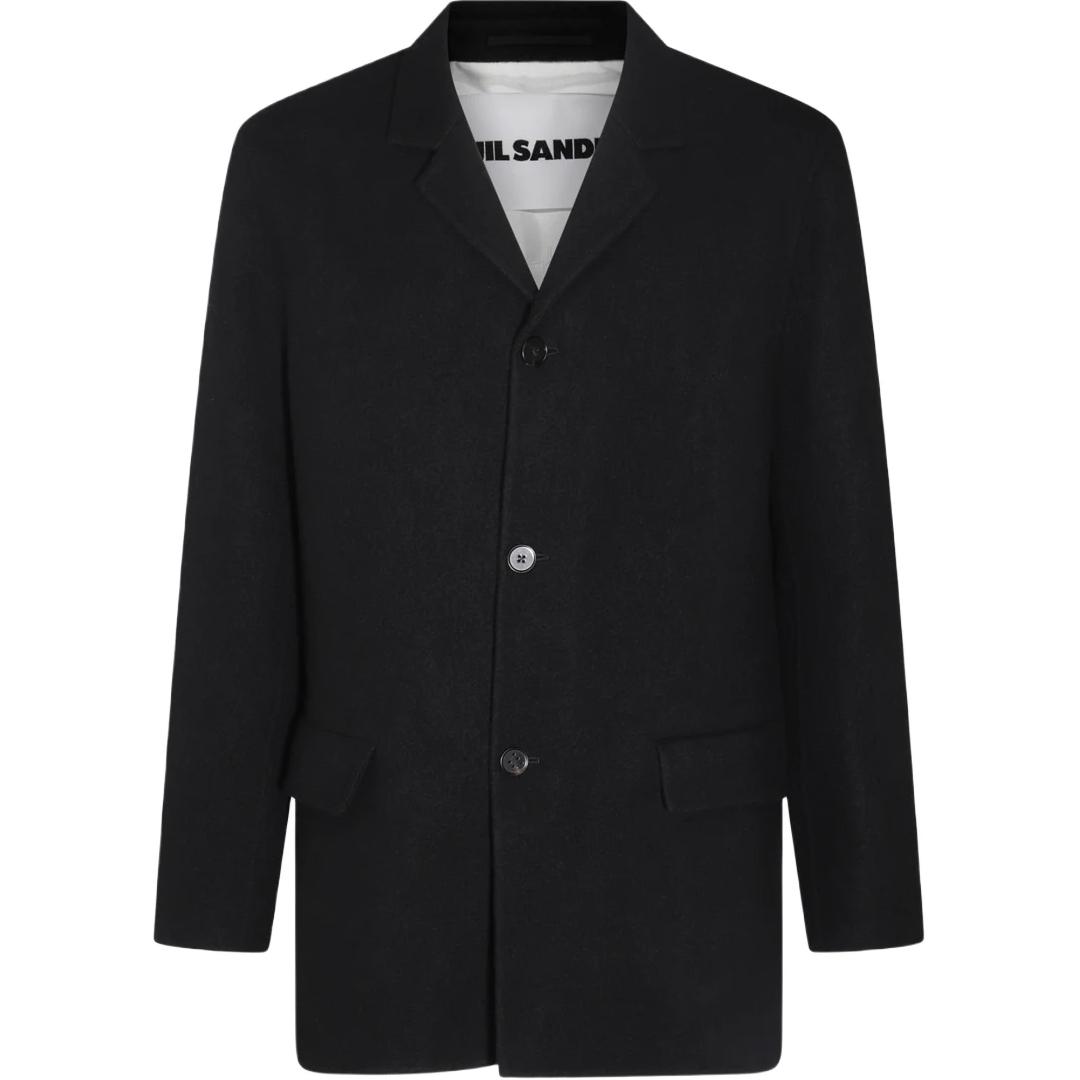 JIL SANDER Black Solid Slim-Fit Single-Breasted Jacket J23BN0109J40020001