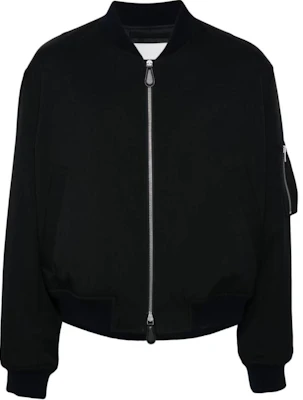 JIL SANDER Jaket Bomber Zip-Up Hitam Solid J22BN0241J70001402 Buy JIL SANDER Jaket Bomber Zip-Up Hitam Solid J22BN0241J70001402