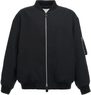 JIL SANDER Jaket Bomber Zip Hitam dengan Kolar Berdiri J22BN024-0J40002-001 Buy JIL SANDER Jaket Bomber Zip Hitam dengan Kolar Berdiri J22BN024-0J40002-001