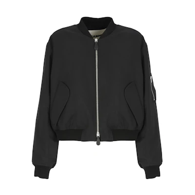 JIL SANDER Black Zip-Up Loose-Fit Baseball Collar Jacket J22BN018-5J70001-001