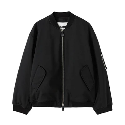 JIL SANDER Black Zip-Up Relaxed Fit Long-Sleeve Jacket J22BN0184J70001001