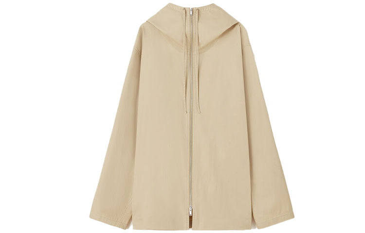 JIL SANDER Casual Hooded Jacket Light Brown JSMS420118-MS243800-268