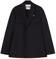 JIL SANDER Deconstructed Jacket Black Oversized Blazer Style Coat J22BN0115J40103401 JIL SANDER Deconstructed Jacket Black Oversized Blazer Style Coat J22BN0115J40103401