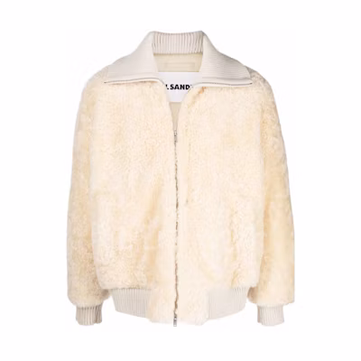 JIL SANDER Faux Fur High Neck Jacket JSMT654271MTL08015280