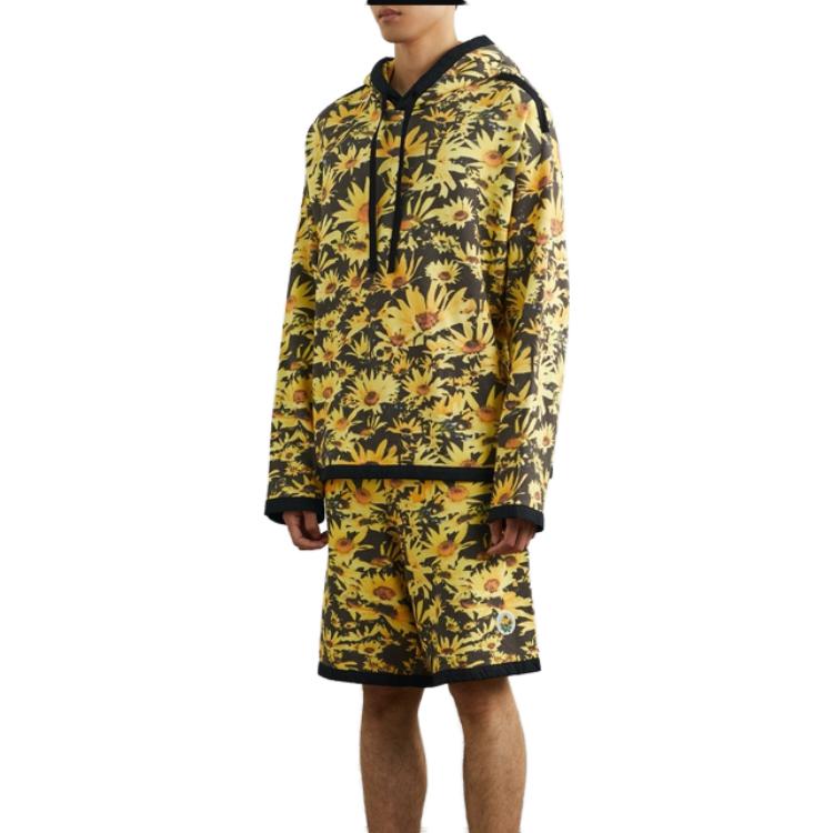 Lookbook 吉尔·桑德花卉印花黄色连帽长袖卫衣 JVM1665565174960