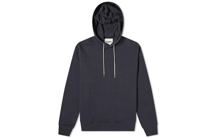 Jil Sander FW21 Blue Drawstring Hooded Sweatshirt Long Sleeve JPUR707526-MR248608-401