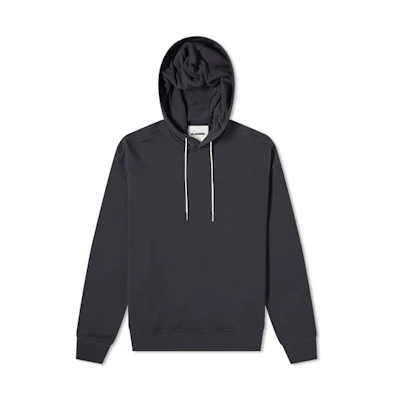 Jil Sander FW21 Blue Drawstring Hooded Sweatshirt Long Sleeve JPUR707526-MR248608-401