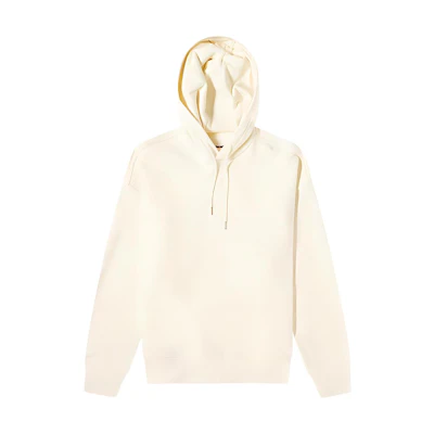 JIL SANDER FW21 Drawstring Logo Hoodie White Pullover JPUS707526-MS248608-106