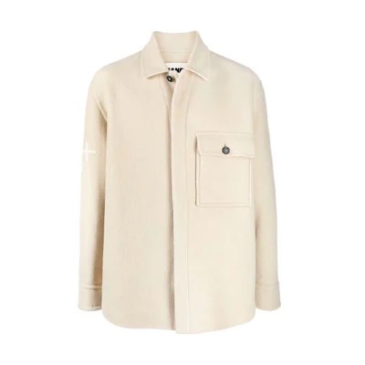 Jil Sander FW21 Flap Pocket Shirt Jacket Beige JPUT150085MT200803278