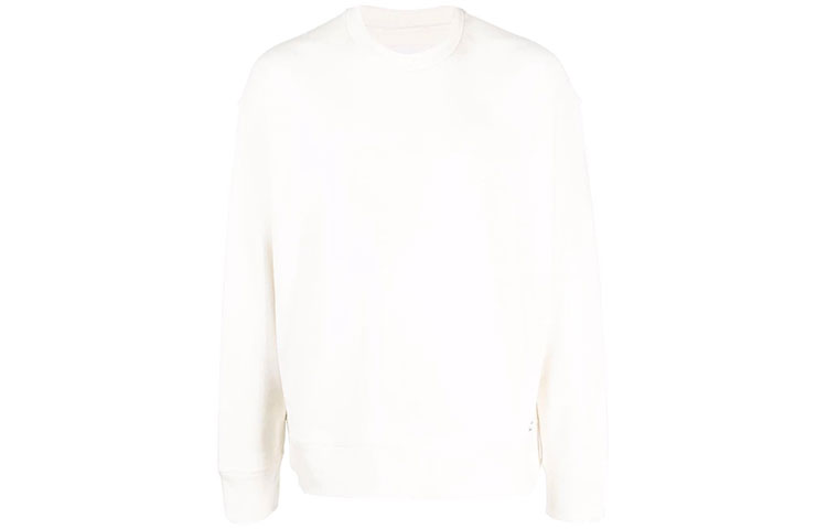 JIL SANDER FW21 Floral Back Crewneck Pullover Sweatshirt White SMT707057248608102