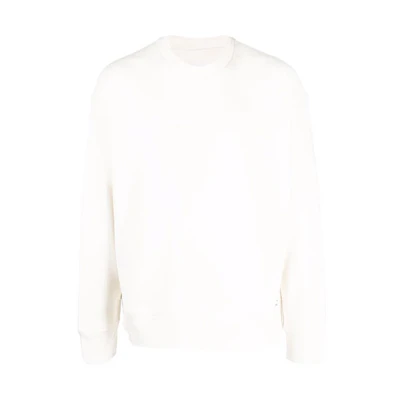 JIL SANDER FW21 Floral Back Crewneck Pullover Sweatshirt White SMT707057248608102