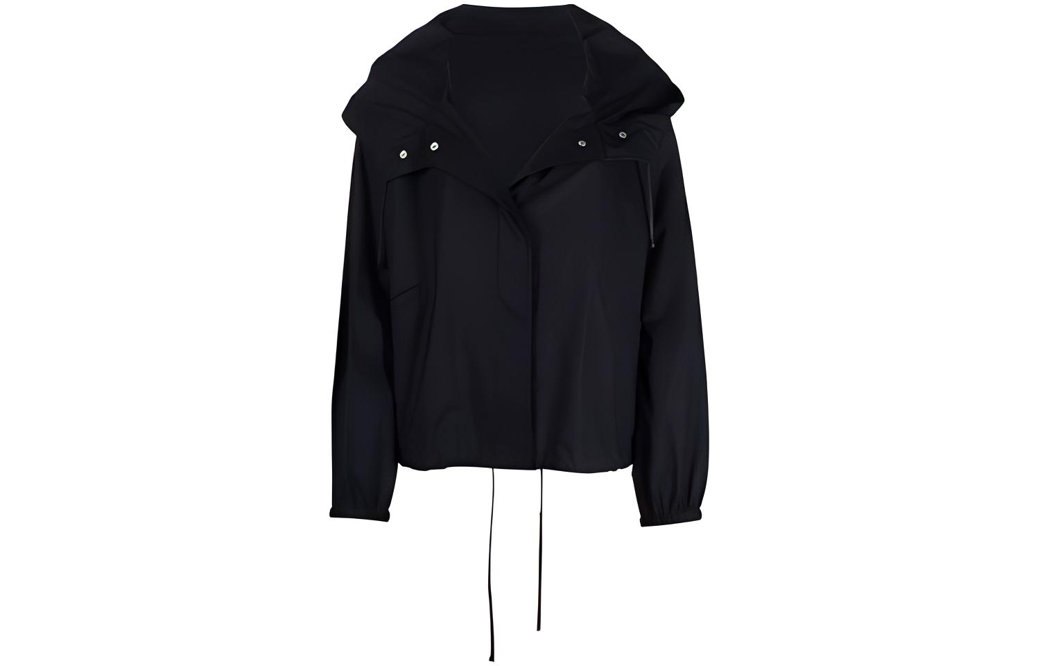 JIL SANDER FW21 Logo Letter Hooded Jacket Black JSET420005-WT244936-402