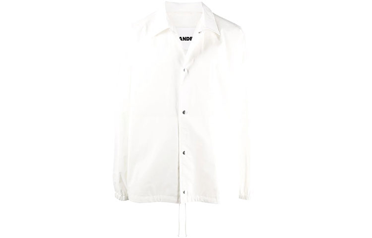 JIL SANDER FW21 Logo Letter Shirt-Style Jacket White () JSIT420311-MT244936-104