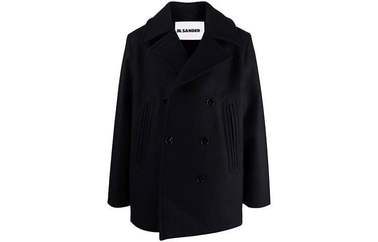 JIL SANDER FW21 Logo Solid Loose Fit Pocket Jacket Blue JPUT410204-MT200500-401