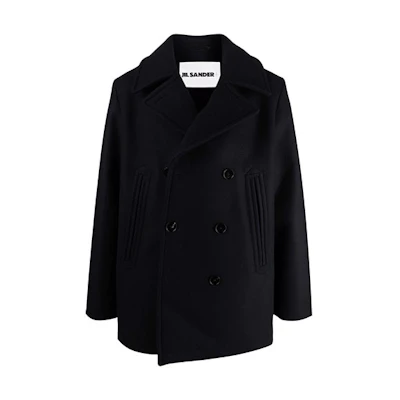 JIL SANDER FW21 Logo Solid Loose Fit Pocket Jacket Blue JPUT410204-MT200500-401
