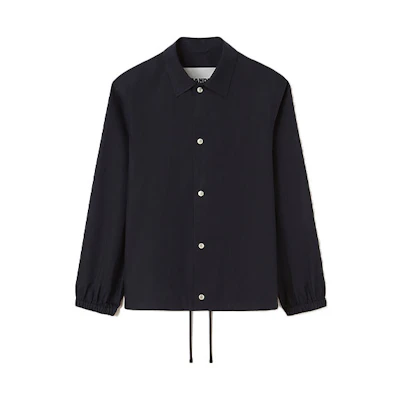 JIL SANDER FW21 Navy Jacket with Back Logo Print JSIS420311-MS244900A-402