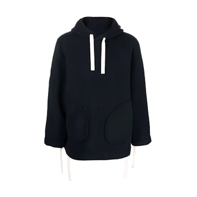 JIL SANDER FW21 Oversized Drawstring Hoodie Blue Long Sleeve JPUT420285-MT200803-402