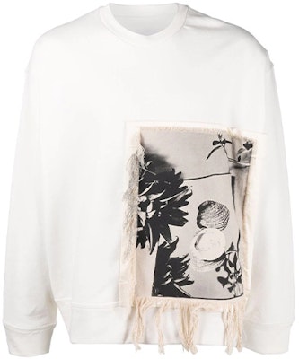 JIL SANDER FW21 Photo Print Fringe Long Sleeve Sweatshirt White . JSMT707058MT248608-102 Order JIL SANDER FW21 Photo Print Fringe Long Sleeve Sweatshirt White . JSMT707058MT248608-102