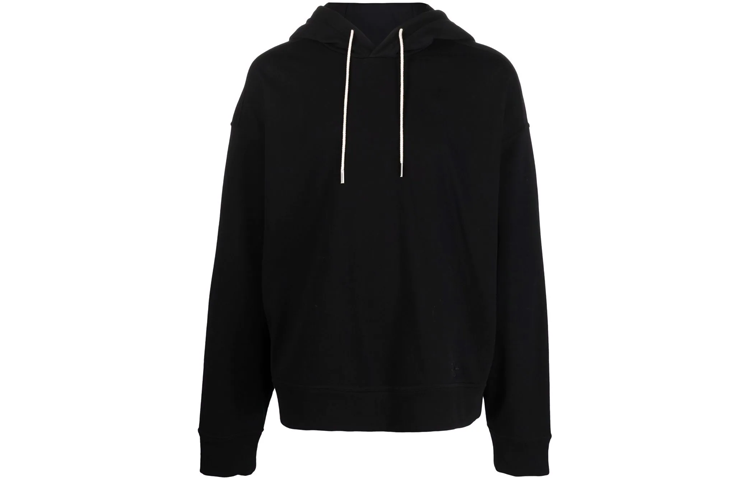 JIL SANDER FW21 Plain Pullover Hoodie Black JPUT707526-MT248608-001