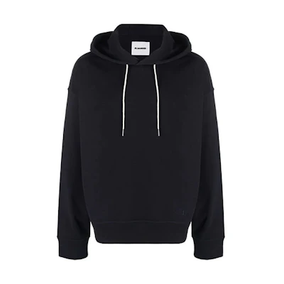 JIL SANDER FW21 Solid Color Drawstring Hoodie Mens Blue JPUT707526MT248608-401