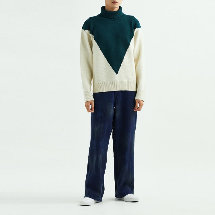 Lookbook Jil Sander FW21 白色撞色針織毛衣 男女款 JVM1623231866528