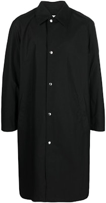 Jil Sander FW22 黑色中長款風衣外套附標誌印花。 J23AA0007-J45070-001 Order Jil Sander FW22 黑色中長款風衣外套附標誌印花。 J23AA0007-J45070-001