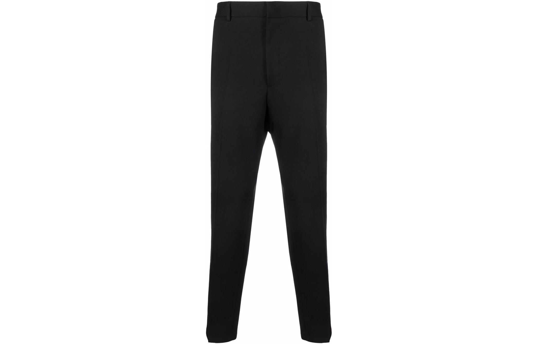 JIL SANDER FW22  Black Straight-Leg Ankle-Cut Casual Pants. JSMU310831-MU440300-001
