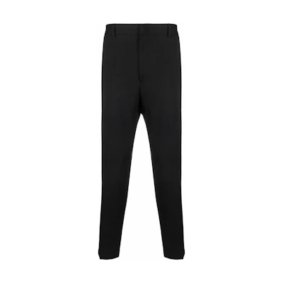 JIL SANDER FW22 Black Straight-Leg Ankle-Cut Casual Pants. JSMU310831-MU440300-001