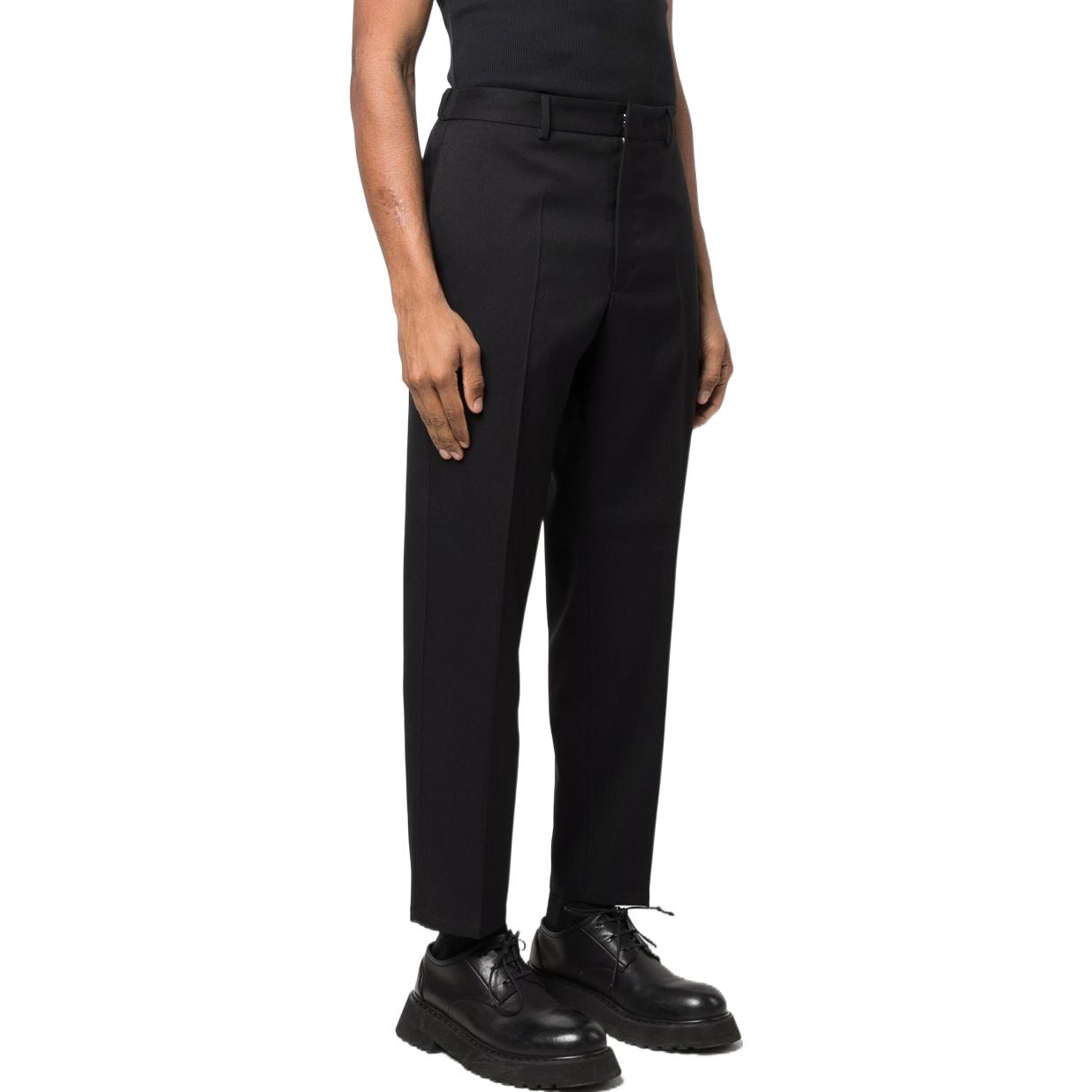Purchase JIL SANDER FW22  Black Straight-Leg Ankle-Cut Casual Pants. JSMU310831-MU440300-001