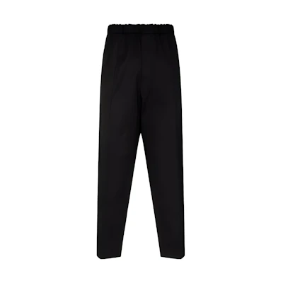 JIL SANDER FW22 Black Tapered Straight-Fit Elastic Waist Sweatpants. JSMU311131MU242800001