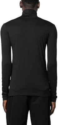 JIL SANDER FW22 Black Turtleneck Long Sleeve Tee with Logo Print. J47GC0020-J70021-001 Purchase JIL SANDER FW22 Black Turtleneck Long Sleeve Tee with Logo Print. J47GC0020-J70021-001