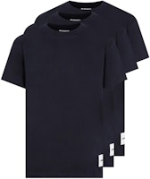JIL SANDER FW22 Crewneck Logo T-Shirt 3-Pack Deep Blue. J47GC00-01J45048-402 JIL SANDER FW22 Crewneck Logo T-Shirt 3-Pack Deep Blue. J47GC00-01J45048-402