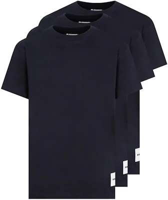 질샌더 FW22 크루넥 로고 티셔츠 3팩 딥블루. J47GC00-01J45048-402 Order 질샌더 FW22 크루넥 로고 티셔츠 3팩 딥블루. J47GC00-01J45048-402