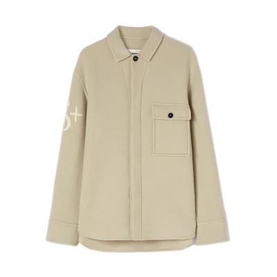 Jil Sander FW22 Khaki Collared Shirt Jacket. J47BN0019-J40031-278
