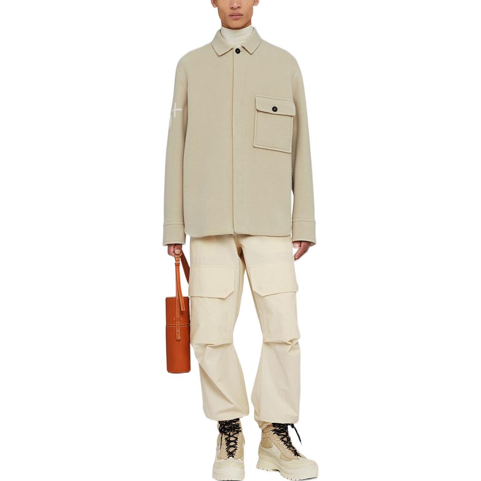 Lookbook Jil Sander FW22 卡其色領口襯衫外套. J47BN0019-J40031-278