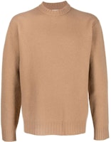 Jil Sander FW22 Plain Wool Knit Sweater Khaki. J21GP0002-J14506-233 Jil Sander FW22 Plain Wool Knit Sweater Khaki. J21GP0002-J14506-233