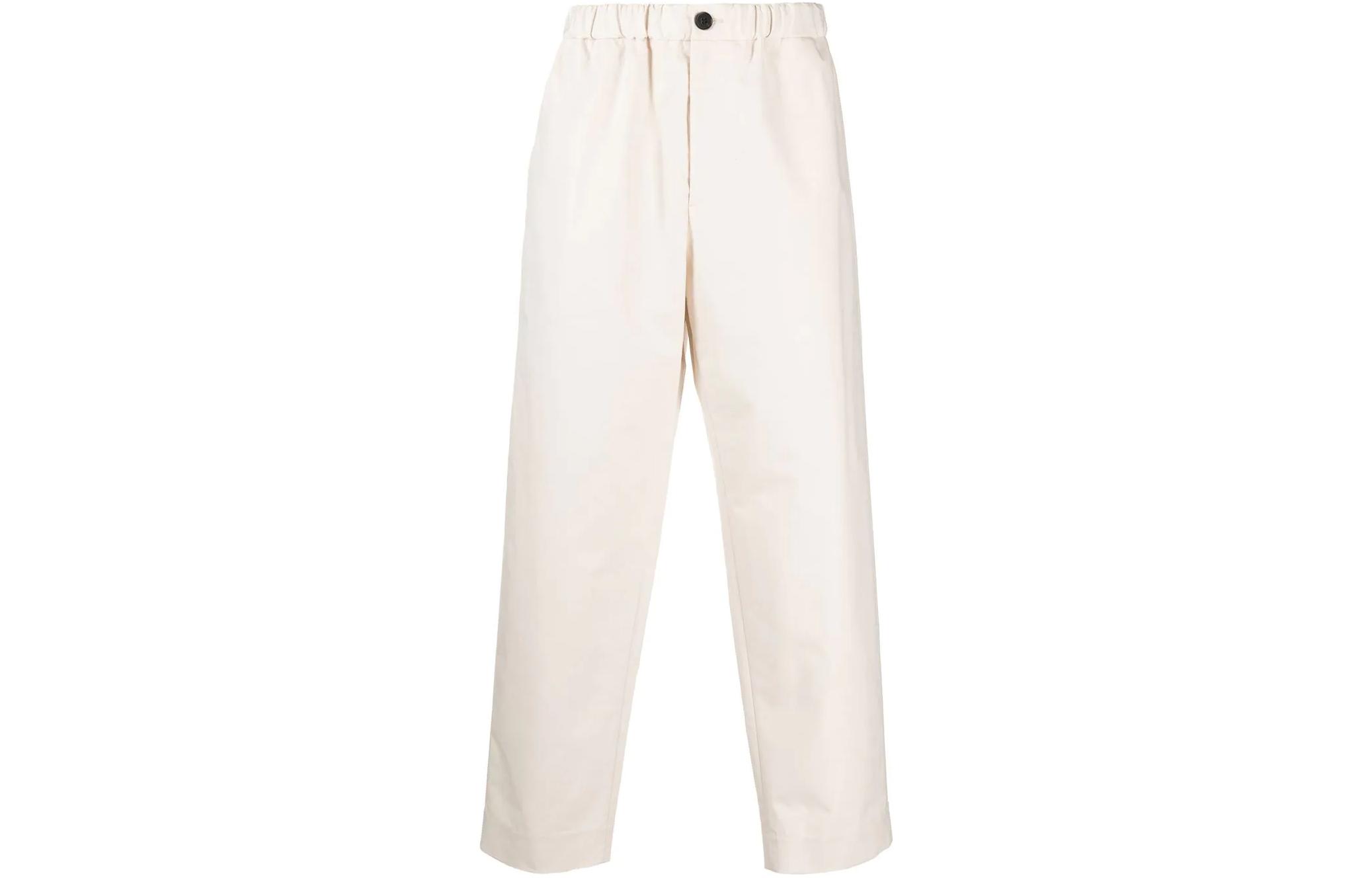 Order JIL SANDER FW22  Straight-Leg Button Casual Pants Off-White. J47KA0016J45039